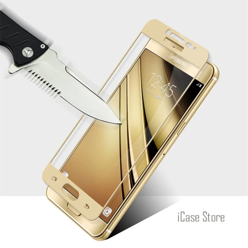 Полный Экран с защитным закаленным Стекло для samsung Galaxy S7 C5 C5000 C7 C7000 протектор