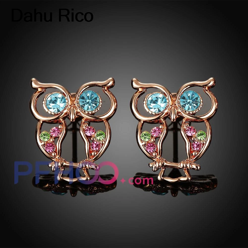 Сова aretes mujer boucles d'oreuilles милые серьги brincos 2018 orecchini pendenti золотой цвет Dahu Rico