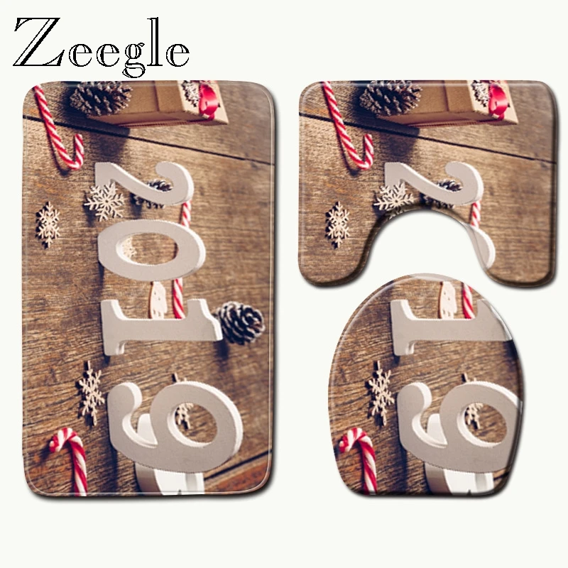 Нескользящий коврик Zeegle с поглощением воды для ванной туалета из микрофибры душа