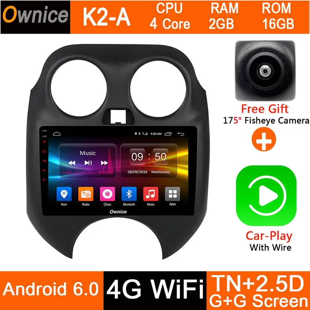 K2-A-CarPlay " ips Octa Core 4 г+ 32 Android 9,0 Автомобильный DVD Радио gps-навигатор плеер для Nissan МАРТА 2013 Micra мультимедиа CarPlay DSP - Цвет: K2-A-CarPlay