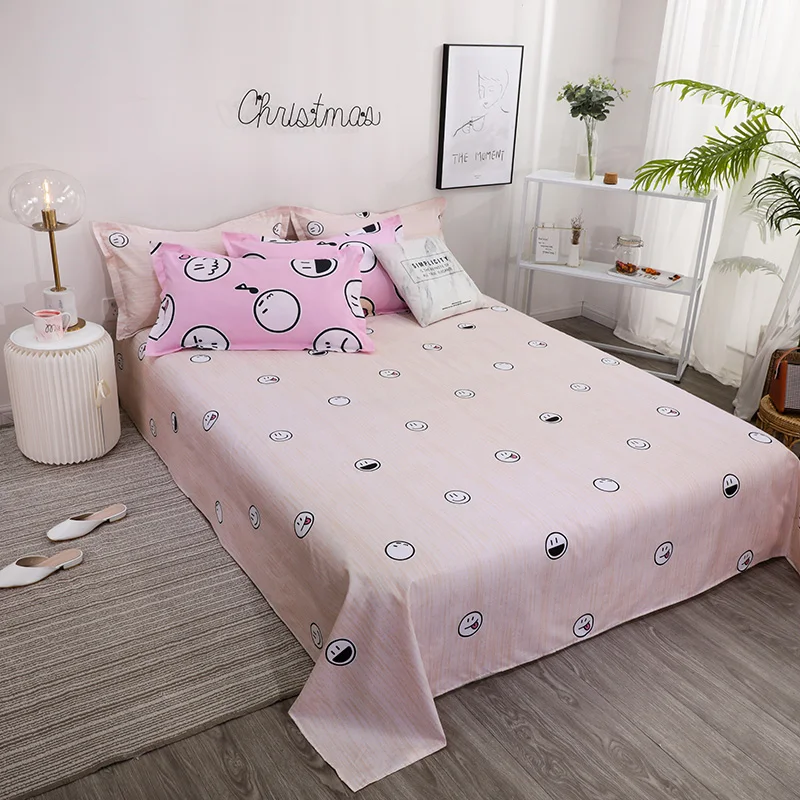 Розовые комплекты постельного белья мультяшное постельное белье двуспальный