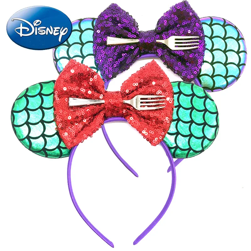 Русалочка для девочек повязка на голову Минни Маус Дисней Принцесса уши