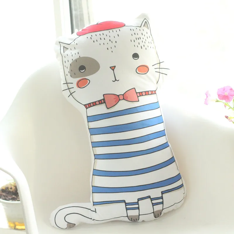 Tie Cat 1 шт. Kawaii животные Кот плюшевый медведь плюшевая подушка милые мягкие игрушки в форме животных кукла для маленьких детей украшение для спальни креативный подарок для девочки - Цвет: Tie Cat