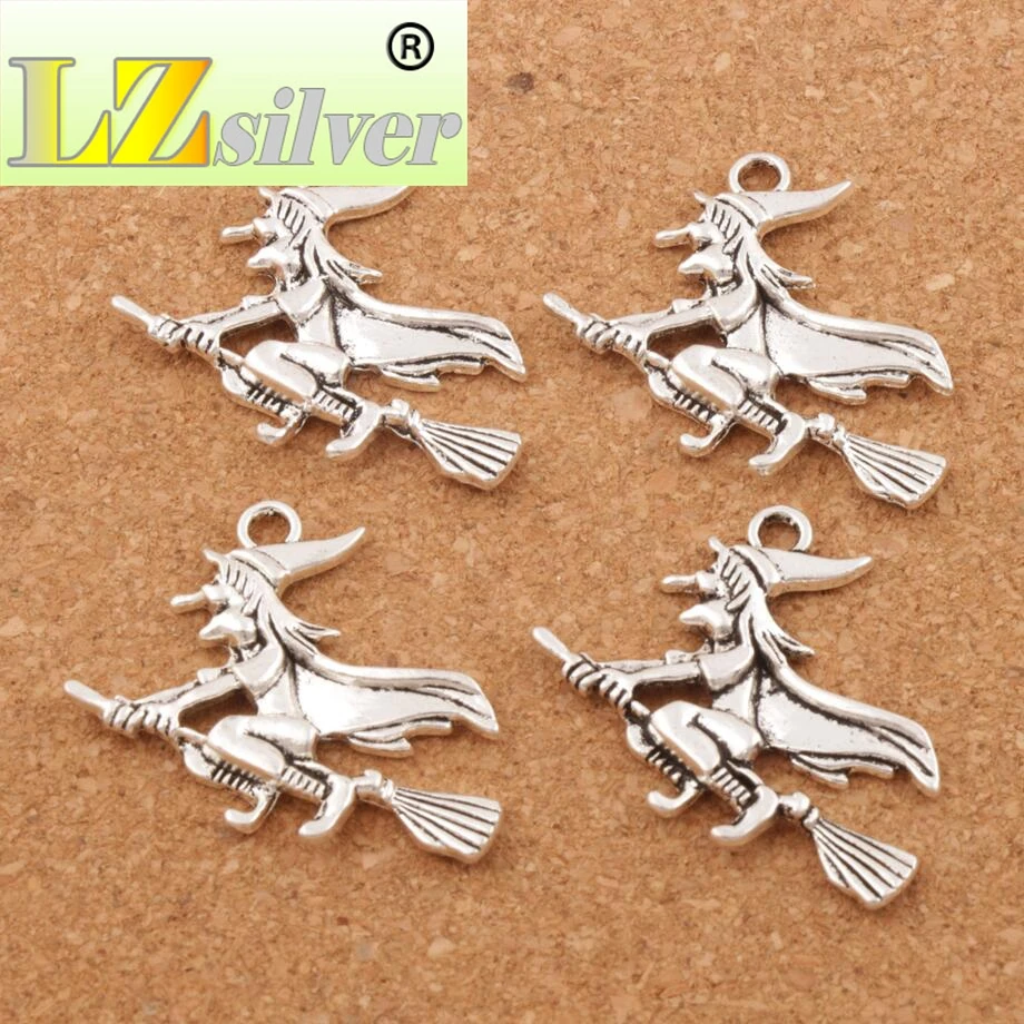 Ведьмы на метла Spacer Шарм Бусины Подвески из сплава ручной работы ювелирных