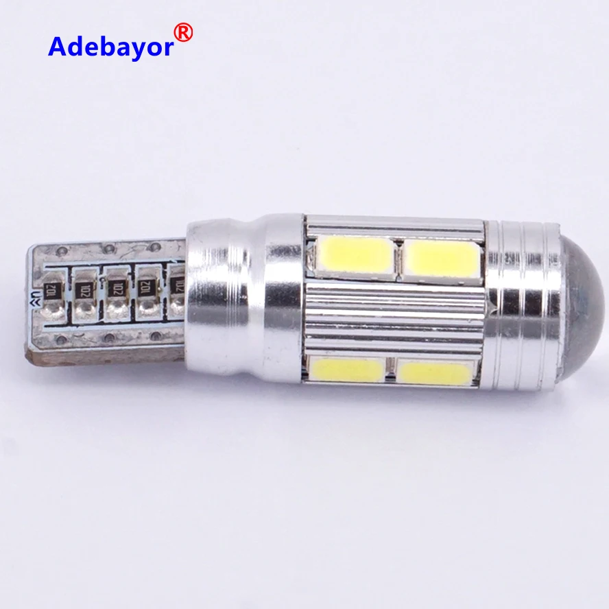 100 шт./лот T10 canbus led 10 SMD 5630 чип 501 W5W 194 безотказный Автомобильный светодиодный
