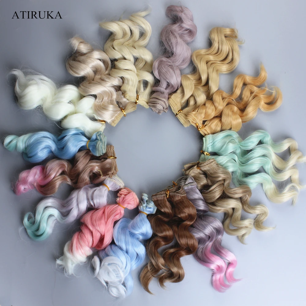 

New Fashion Doll Hair Accessories for Dolls Doll Tresses Wig for BJD High-Temperature Fiber 15x100cm Gift for Girl Hot Sale