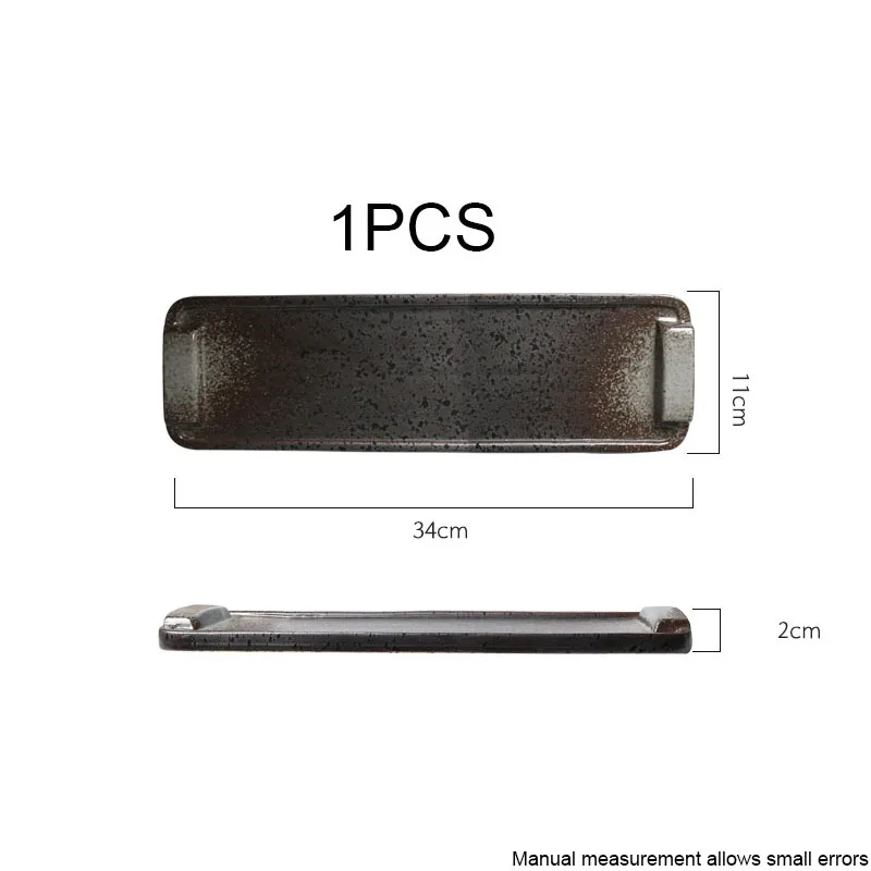 Креативная тарелка для японской кухни прямоугольная керамическая обеденная