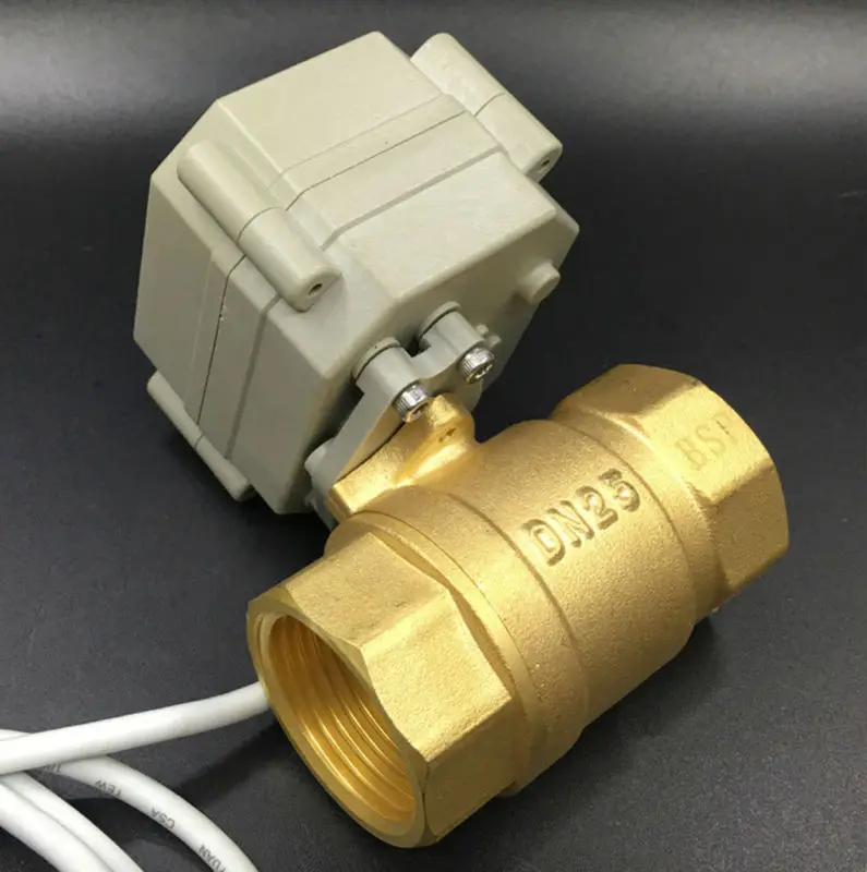 TF25 B2 C BSP/NPT 1 &quotлатунный моторизованный клапан DN25 DC5V 2/3/5/7 провода металлическая