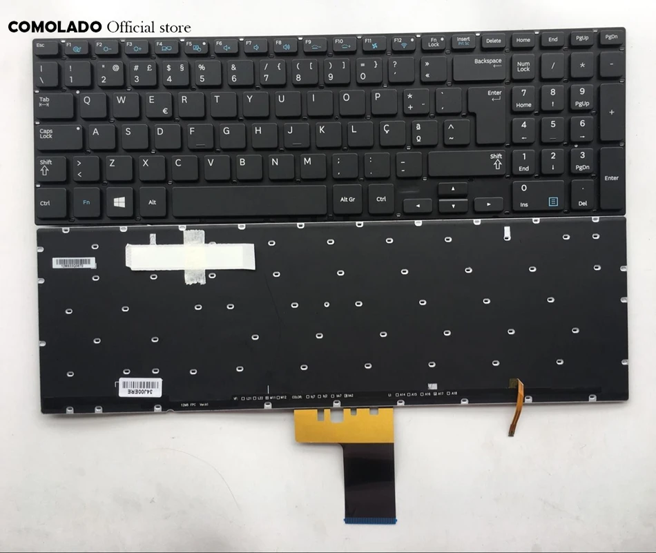 PO Portugese Клавиатура для ноутбука Samsung 880Z5E 870Z5E 770Z5E 780Z5E 670Z5 670Z5E с подсветкой черная