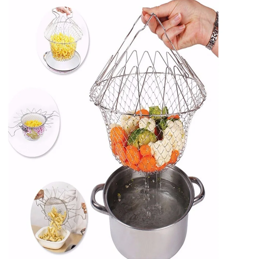Выдвижная корзина для шеф-повара из нержавеющей стали кухонная дуршлага