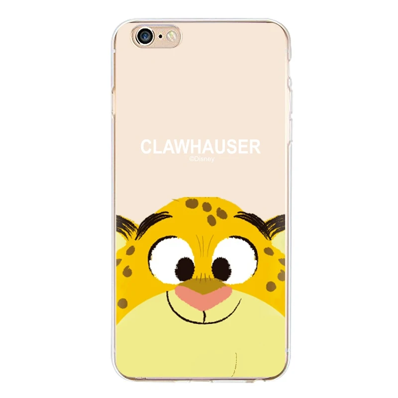 Judy Soft Clear TPU Phone Case For iPhone 4/4s 5 5s 6 6plus 7 8plus x Silicone Tiger Printed Fox Cover Free Shipping | Мобильные