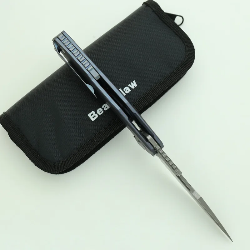 LEOPARD FLIEGEN geometrie S35VN Klinge Titan Griffe Флип складной мессер Открытый Отдых EDC Werkzeuge Jagd Wandern