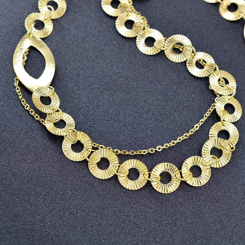 Женский ювелирный комплект из колье и серёг меди | Украшения аксессуары