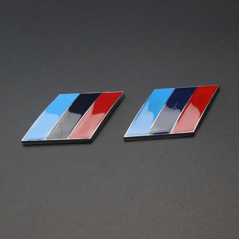 Металлическая Автомобильная эмблема M Power 2 шт. на крыло наклейка для BMW E46 E39 E90 E36 E60