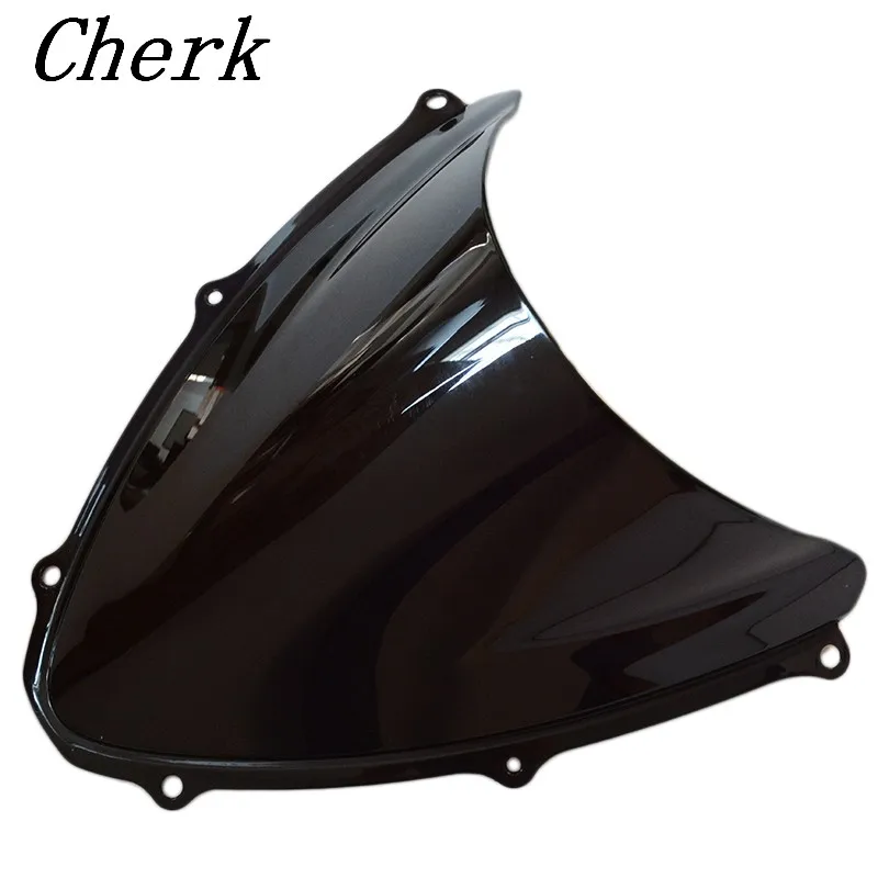 Новый черный мотоциклетный обтекатель ветрового стекла с двойным пузырьком для