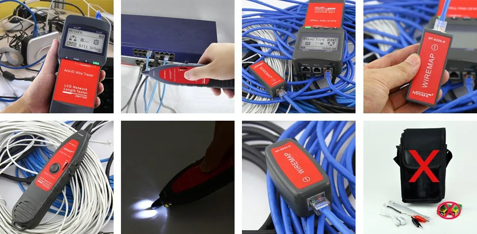 Noyafa NF-8200 Профессиональный сетевой кабель LAN тестер телефонный провод трекер для UTP STP RJ45 RJ11 Диагностика Tone Tracer