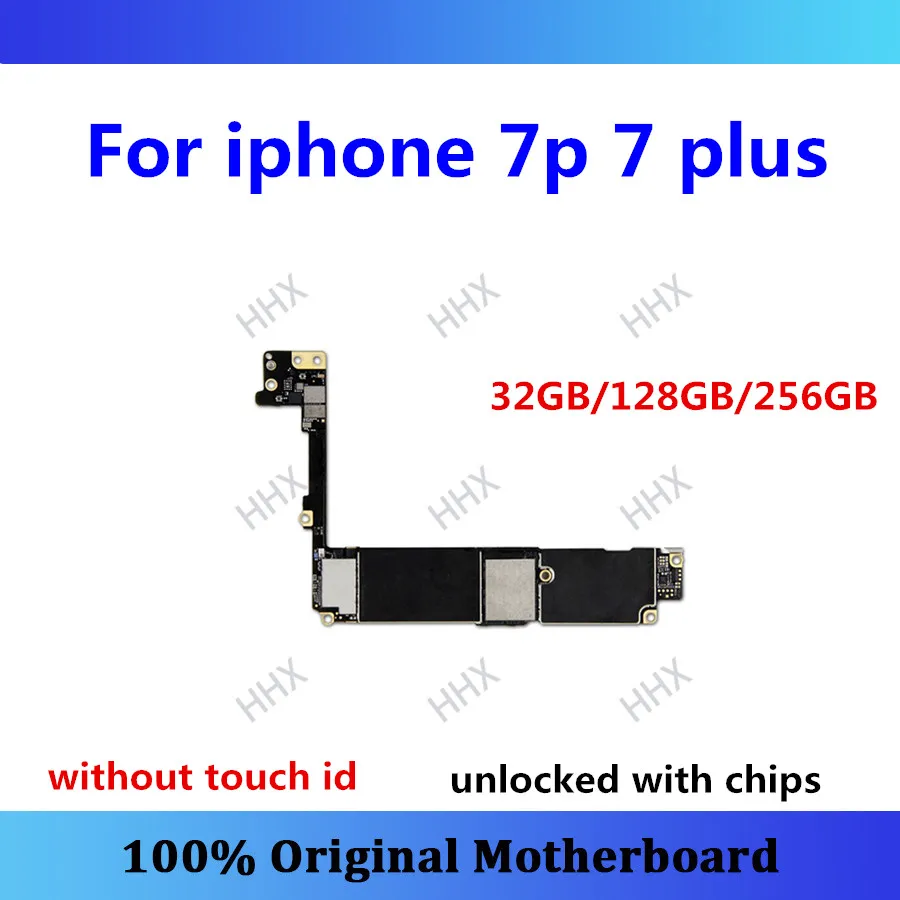 Разблокированный для iphone 7 p материнская плата 7 plus логическая плата без icloud без touch ID с чипом 32 ГБ/128 ГБ/256 ГБ IOS протестированная карта/плата