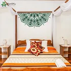 Настенная Наклейка yoyoyoyu, полумандала, цветок, настенные Стикеры, виниловые украшения для спальни, изголовья кровати, марокканская фотография, модель SY552