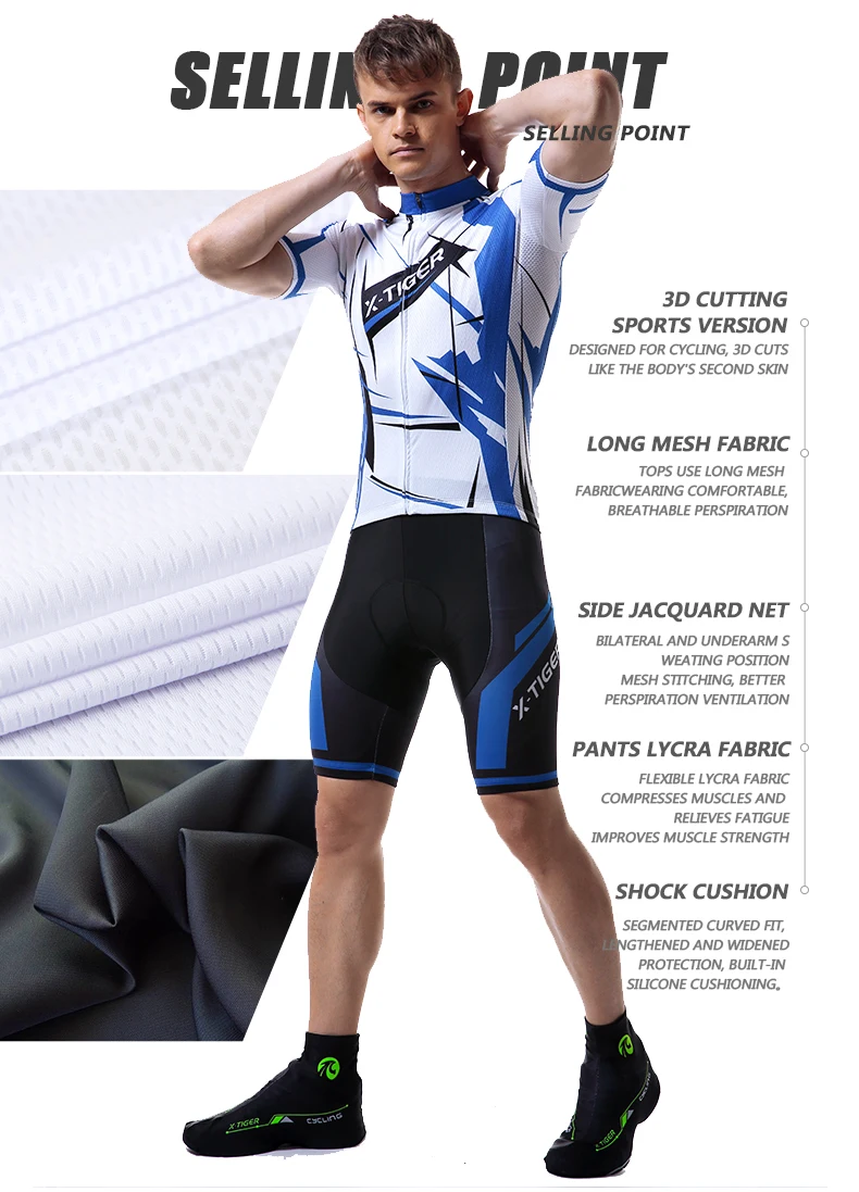 X-Tiger Pro Набор Джерси для велоспорта летняя одежда для велоспорта Майо Ropa Ciclismo Одежда для гонок и велоспорта комплект одежды для горного велосипеда