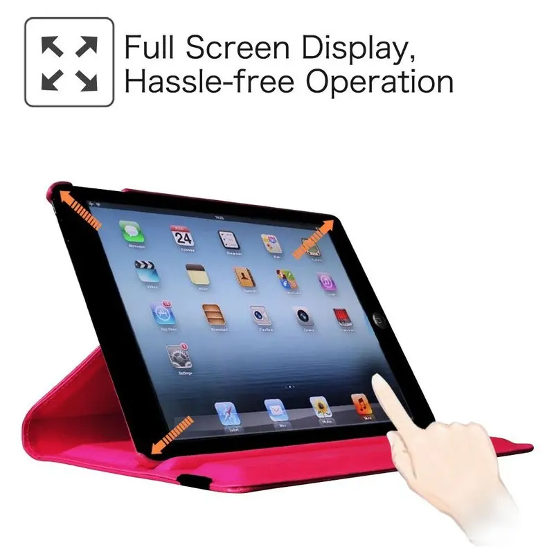 Вращающийся на 360 градусов Чехол книжка из искусственной кожи для Pad 2 3 Mini 4 Stand Smart
