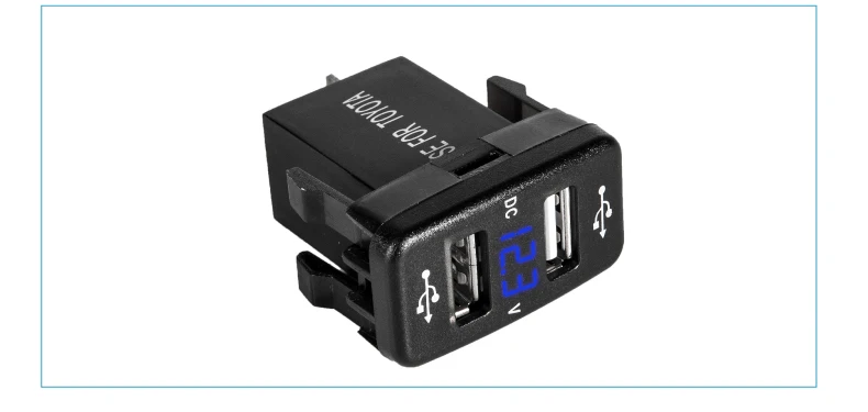 Рекламный 2,1+ 2,1 а быстрое автомобильное USB зарядное устройство для смартфонов автомобильное зарядное устройство с светодиодный USB Автомобильное зарядное устройство 12 В для Toyota USB