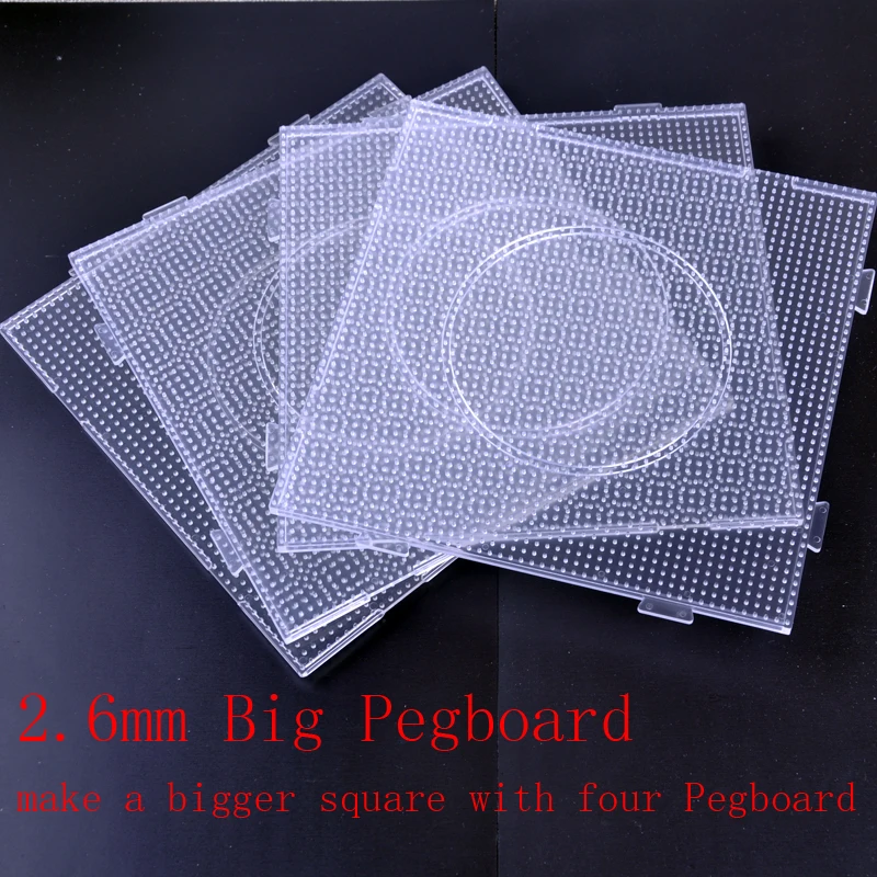ABS 1 лот = 4 шт 2,6 мм большие квадратные Pegboards 2,6 мм мини-Хама бисер artkal DIY Развивающие детские игрушки связанные связываемые головоломки