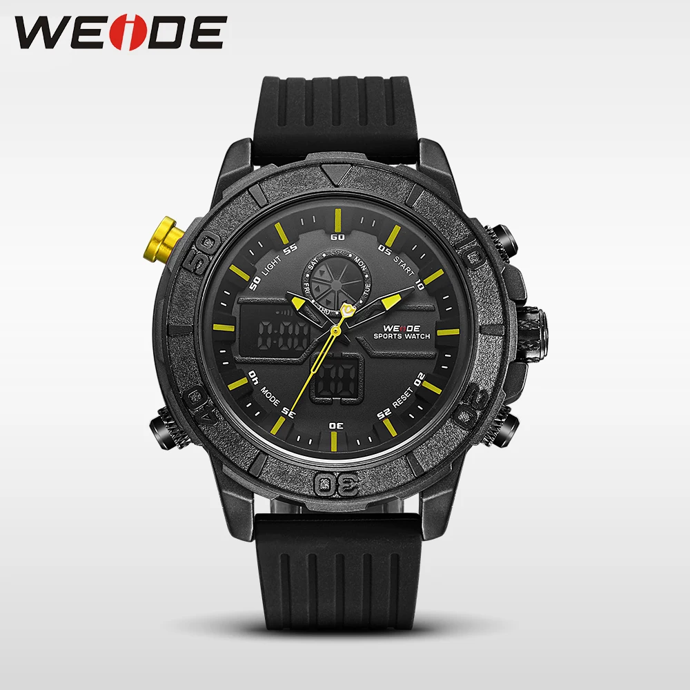 WEIDE оригинальные брендовые Роскошные Силиконовые часы спортивные Дата Цифровой