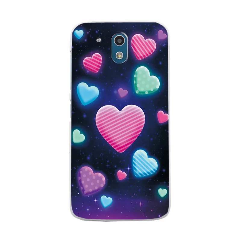 W19 Красивые Чехлы для htc Desire 526 326G, чехлы, Черная оболочка для телефона с сердечками и сердечками для htc 526 526G 326 326G, две sim-карты, сумки с цветами - Цвет: W19
