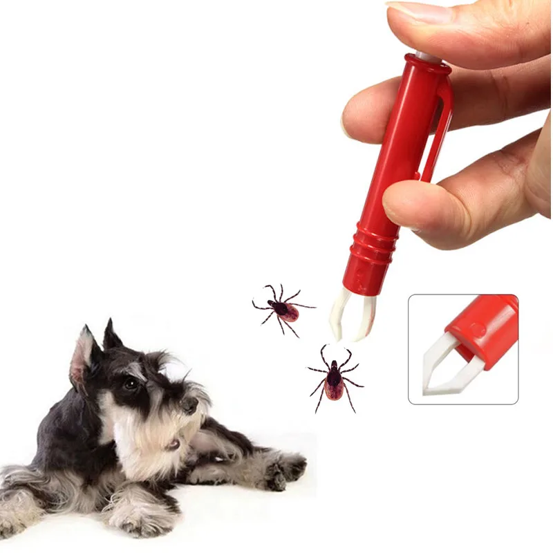 Пластик Pet клип Пинцет Блошиный очистки гаджет для собак кошка Tick Remover домашних