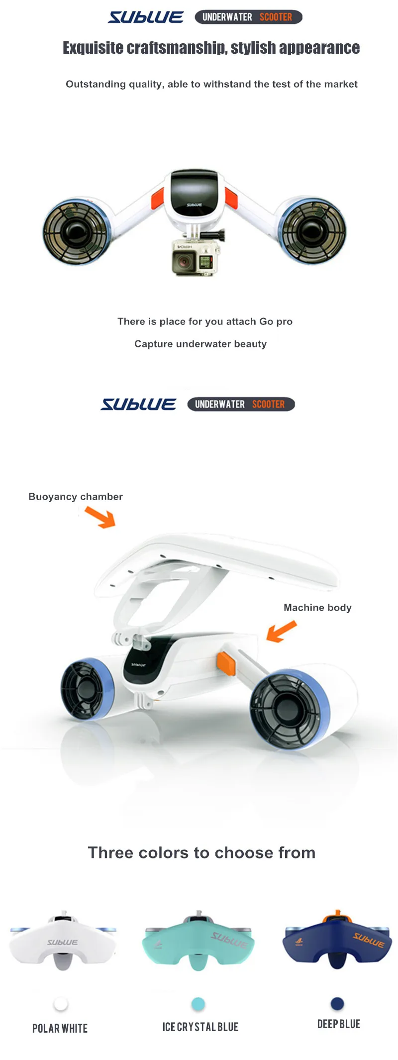 Sublue Whiteshark Mix подводный скутер морской бассейн Дайвинг Пропеллер для плавания подводное плавание Аква скутер ручной Дайвинг оборудование