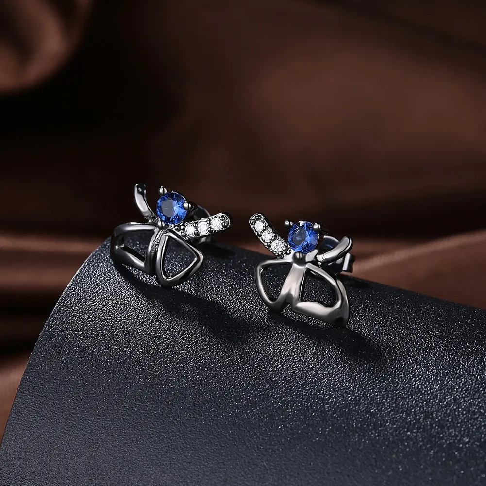 Чармиан и Сесилия голубой циркон инкрустированные бантом черный цвет пушки Для