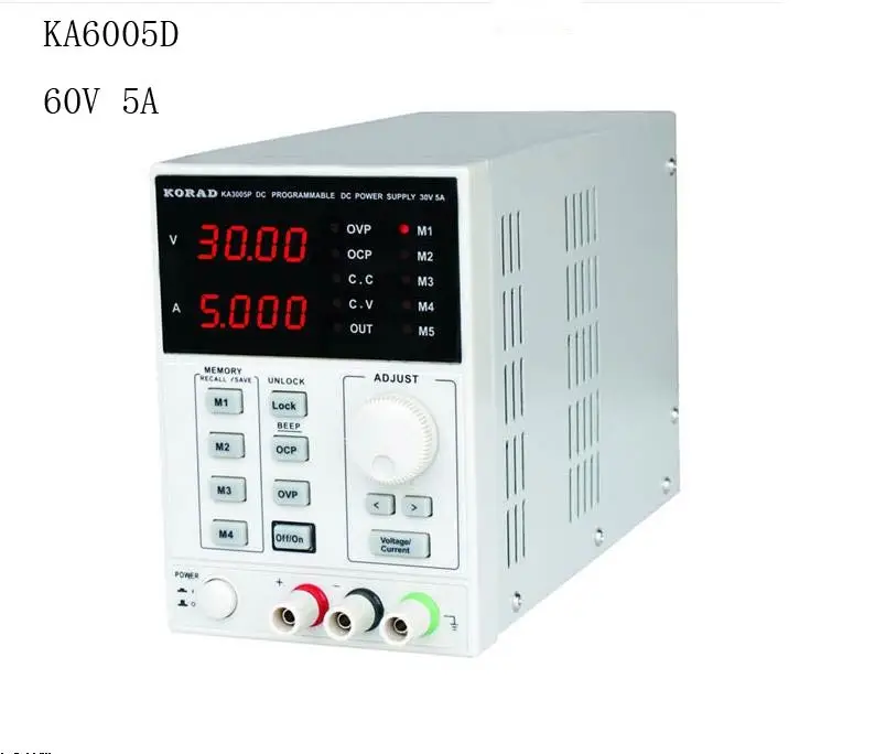 KORAD KA6005D-точный регулируемый 60 в 5A DC Линейный источник питания Цифровой