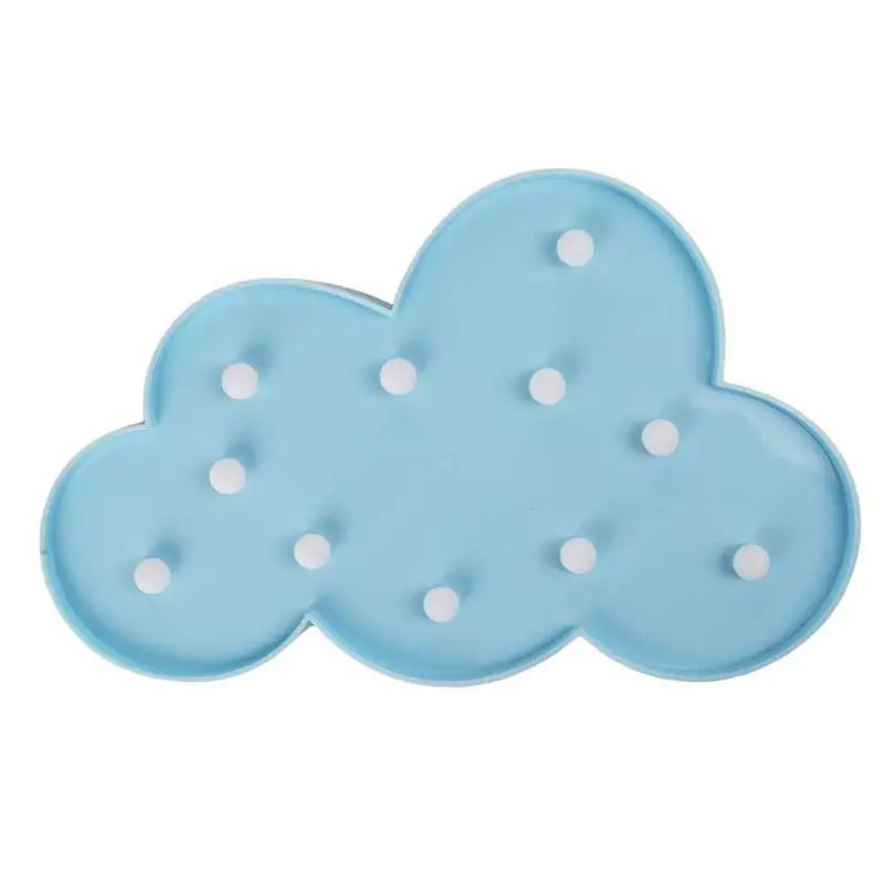 blue cloud 1/3 предметов; милые принты; зимние детские носки, лошадь, облако, светильник 3D звездой луной ночью светильник светодиодный милые маркеры знак для детские, для малышей Украшения в спальню детская игрушка в подарок - Цвет абажура: blue cloud