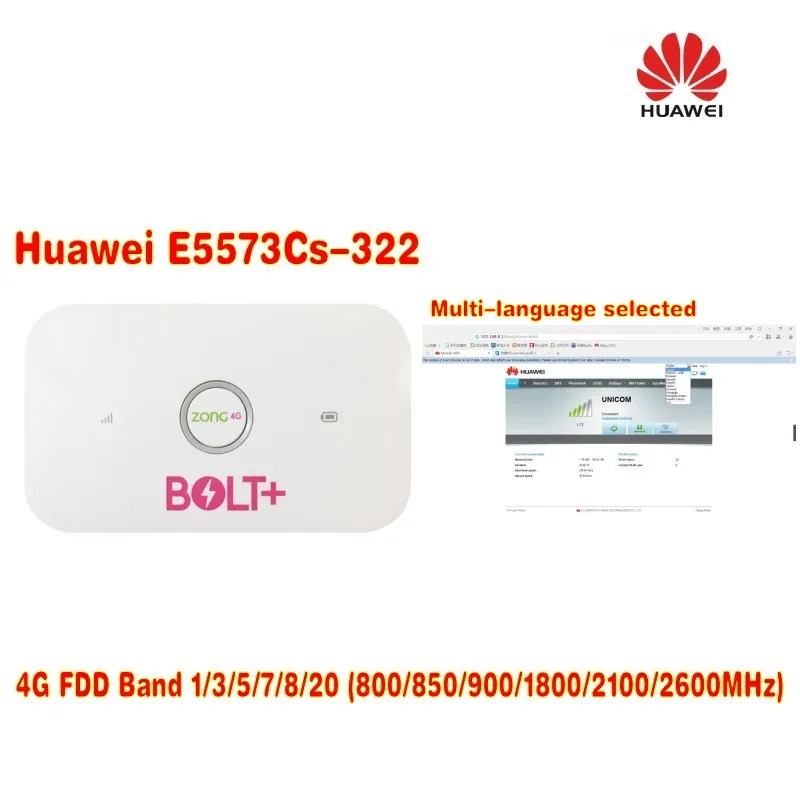 Huawei e5573cs-322 4g Wifi Router 150mbps 4g Mifi Pocket Router