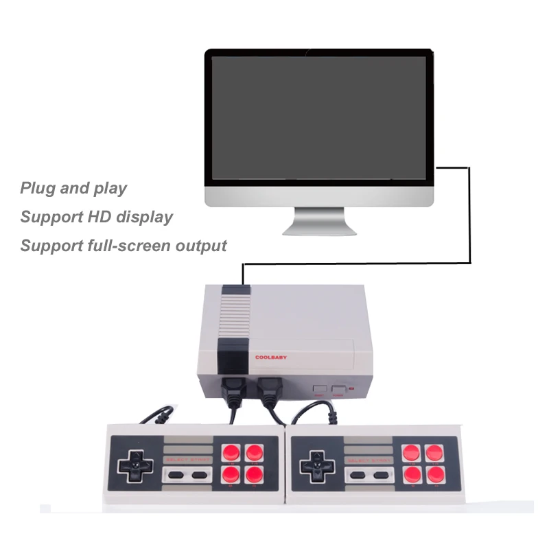 HDMI выход Мини ТВ игровая консоль Ретро Классический ручные игровые плееры двойной геймпад управления встроенные 600 классические игры подарок ребенку