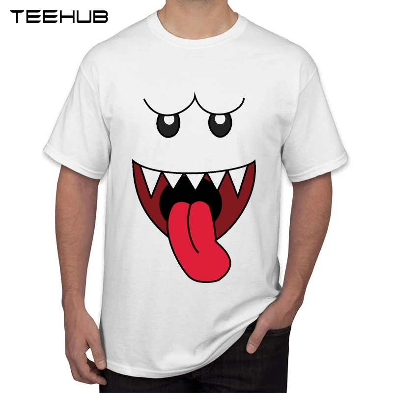 Модная мужская футболка TEEHUB с забавным рисунком лица коротким рукавом