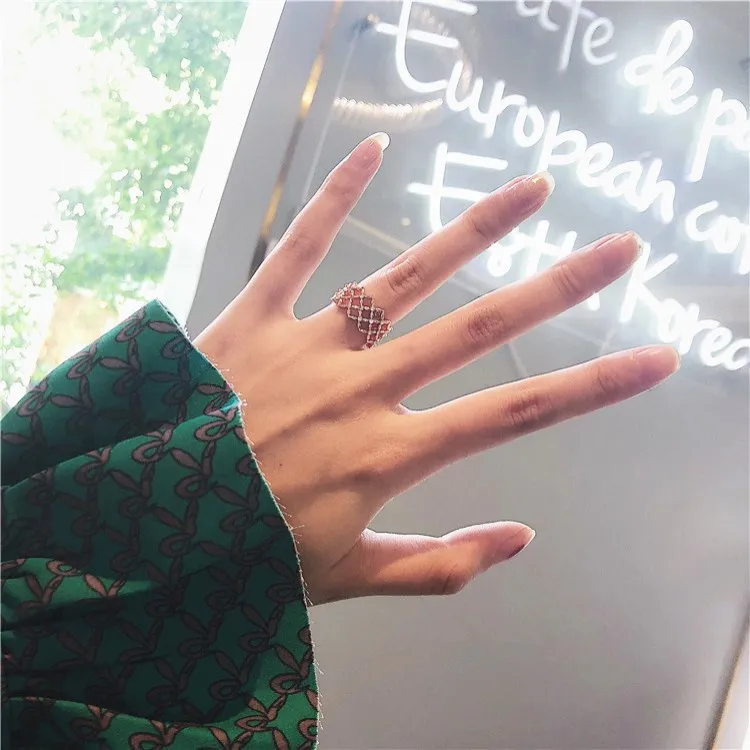 Женское кольцо с кристаллами модное и простое ювелирное изделие из австрийской