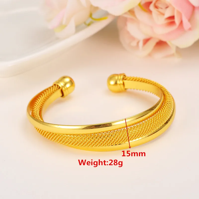 Эфиопский золото 24K золотой браслет для женщин девушек мужчин Дубай Африки США