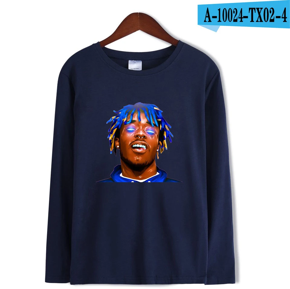 Frdun Tommee LIL UZI VERT Осенняя длинная футболка модная теплая забавная футболка с длинным рукавом и круглым вырезом Женская/мужская футболка модная одежда 4XL - Цвет: navy blue