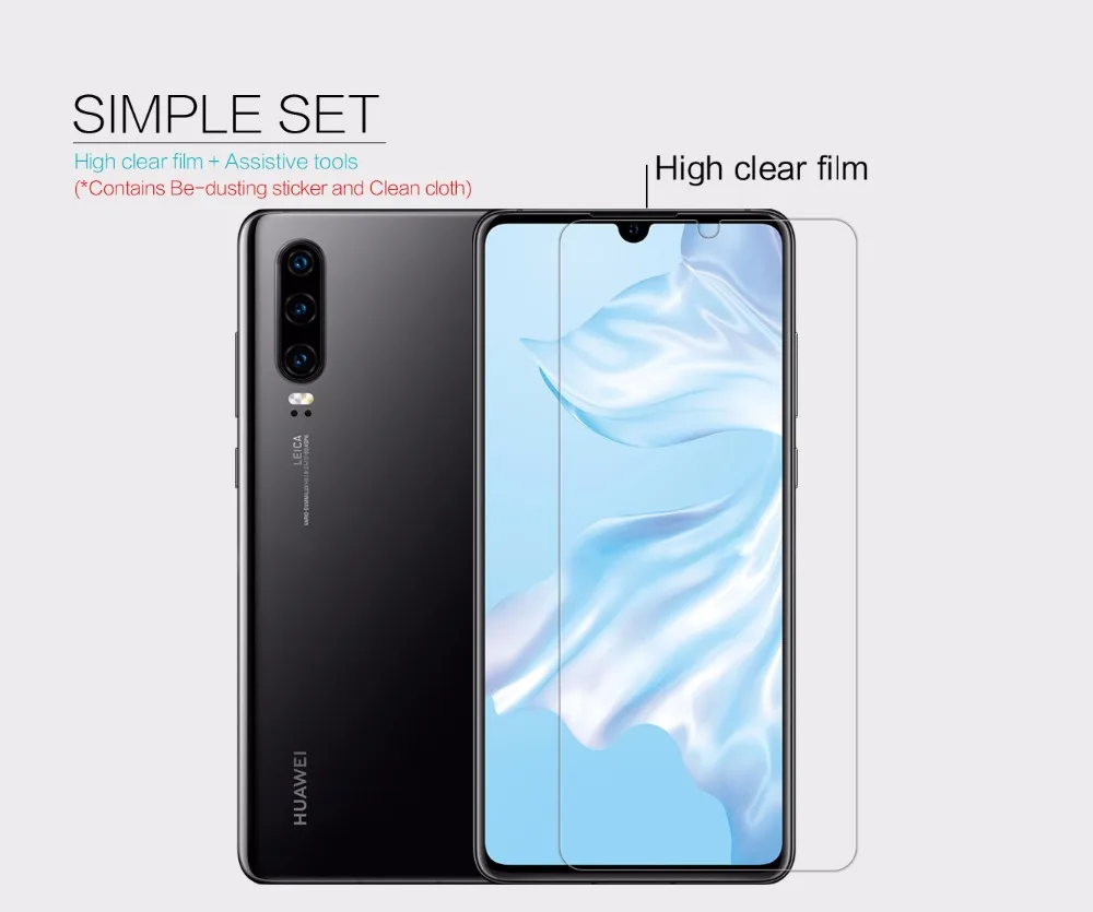 2 pcs/lot NILLKIN Screen Protector for Huawei P30 Super clear HD glossy protective film For Huawei P30