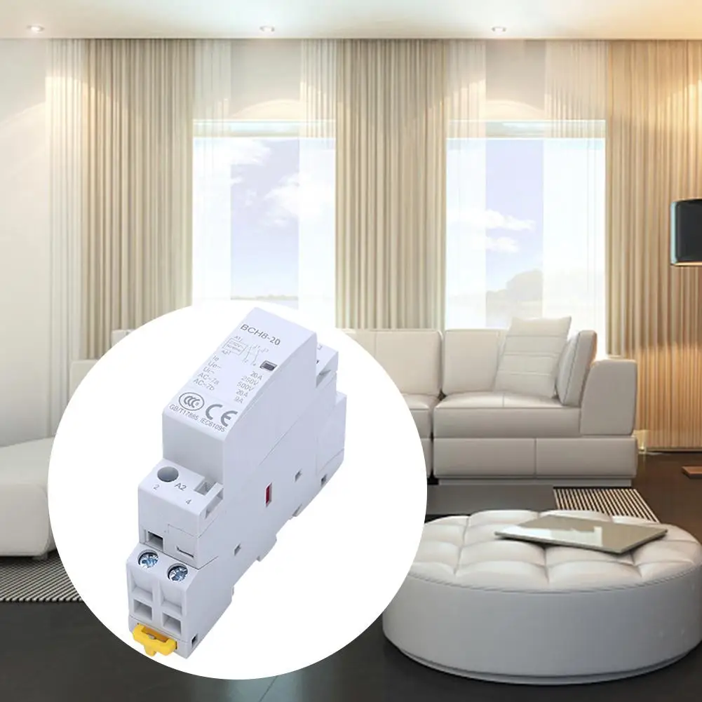 Контактор переменного тока 2P 20A 230V 2NO 60HZ Din Rail бытовое прочное реле контактора