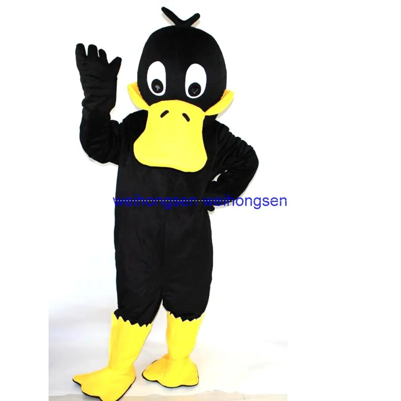 Rapid MaKe real picture Syflyno Lovely Black Duck Mascot Costume adults christmas Halloween Outfit 320 | Тематическая одежда и