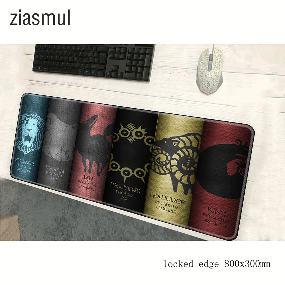 Игровой коврик для мыши Семь смертных грехов 800x300x3 мм великолепный игровой