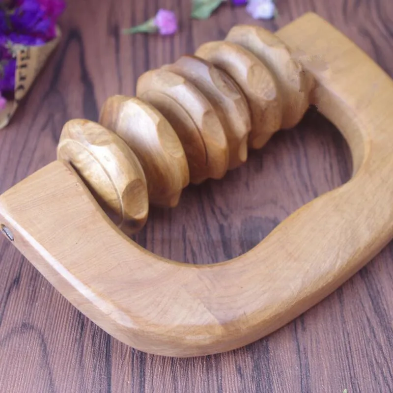 

2pcs Vietnam fragrant wood Handheld roller Massager Foot back body Wooden Massage Therapy Relax Stress Relief blood circulate