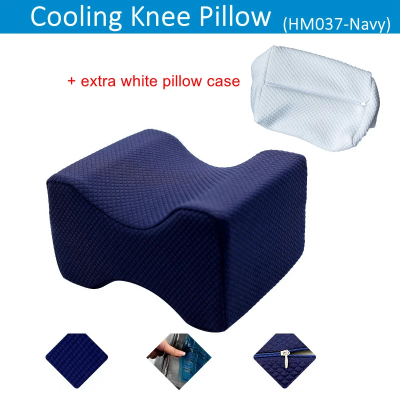Navy n White case Ортопедическая подушка на коленях из древесного угля, охлаждающий гель с эффектом памяти - Цвет: Navy n White case