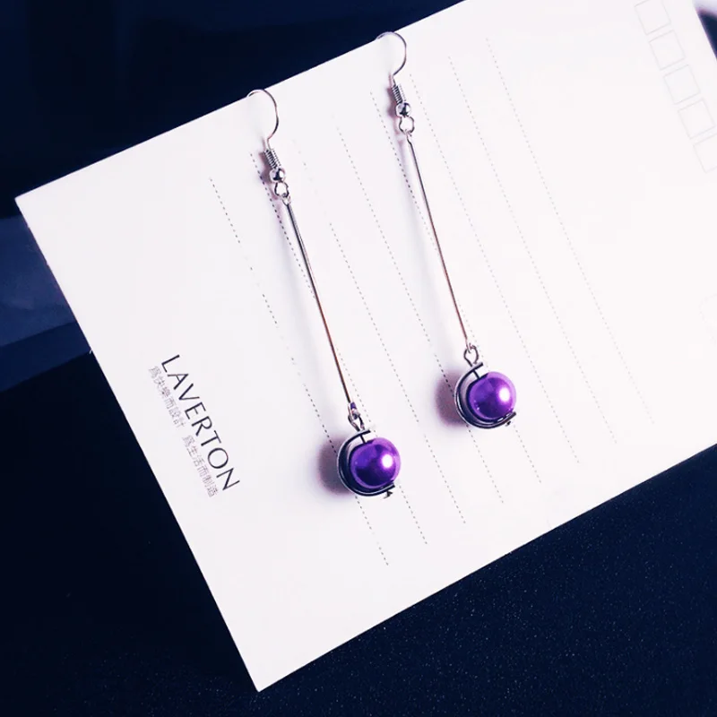 

Korean Ear Jewelry Drop Earrings Women Fashion Long Chain Irregular Fashion Hoop Earrings Geometric Zircon Ear Ornament