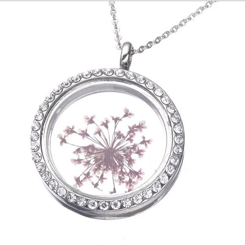 10PCS/LOT 30mm Round Magnetic Crystals Floating Locket Living Glass with free chain | Украшения и аксессуары
