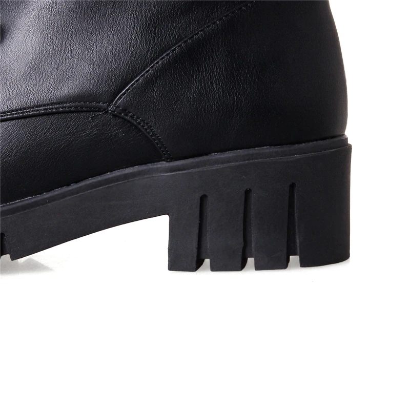 

new arrivals large size 34-43 riding boots women shoes fashion square heels platform winter shoes woman shoes drf678