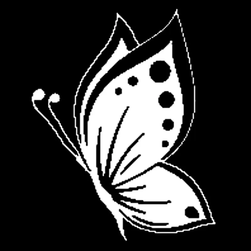 YJZT 13.1CM*16.5CM Car Sticker Butterfly Princess Art Decals Vinyl Decor Black/Silver C24-0214 | Автомобили и мотоциклы