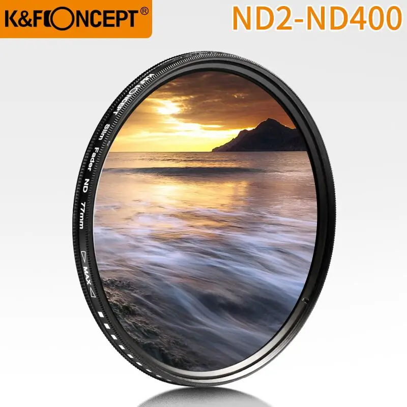 Фильтр для объектива K &amp F Concept Slim Fader регулируемый фильтр Nd2-Nd400 фильтры камеры с
